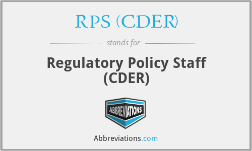 What does RPS (CDER) stand for?
